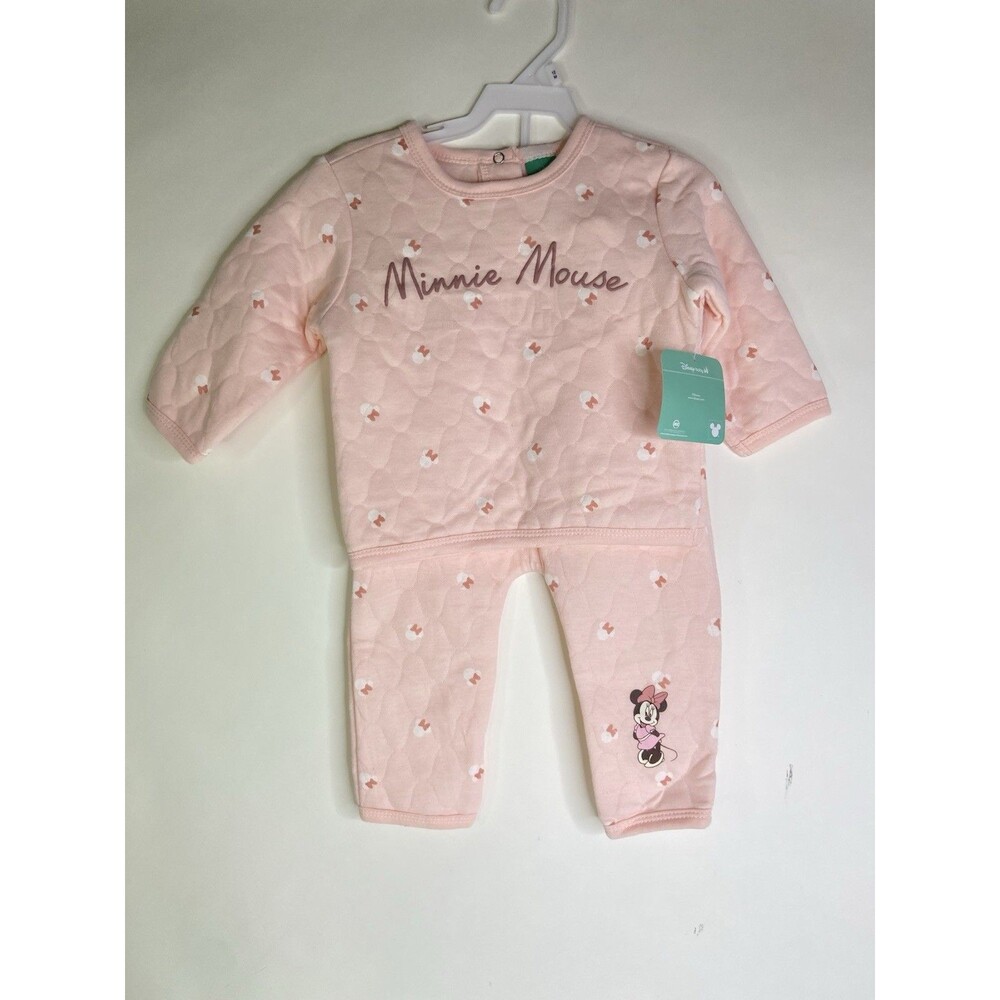 Disney Minnie Mouse Knit Long Sleeve Top and Pants Outfit Set Girls 12 Months